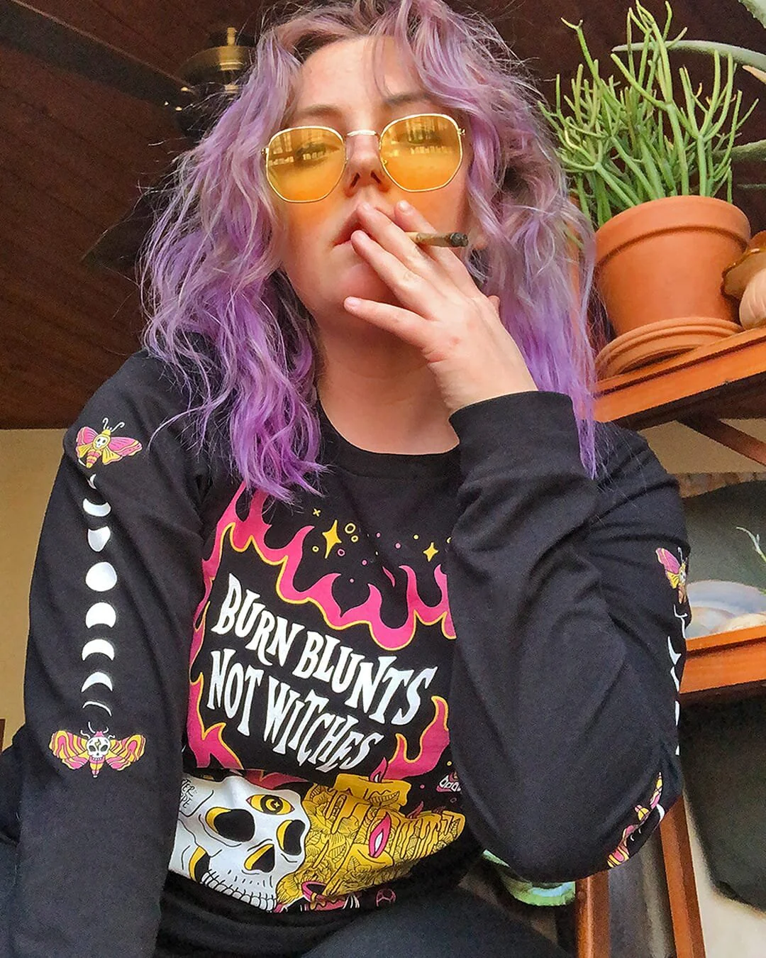 Burn Blunts Not Witches Unisex Long Sleeve - Image 5