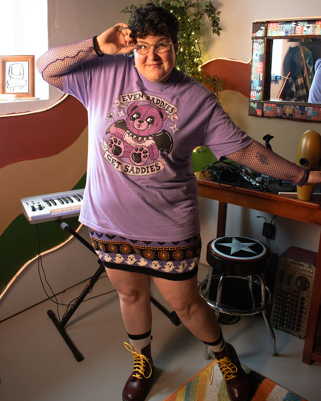 Even Baddies Get Saddies: Mental Health Graphic T-Shirt - Image 3