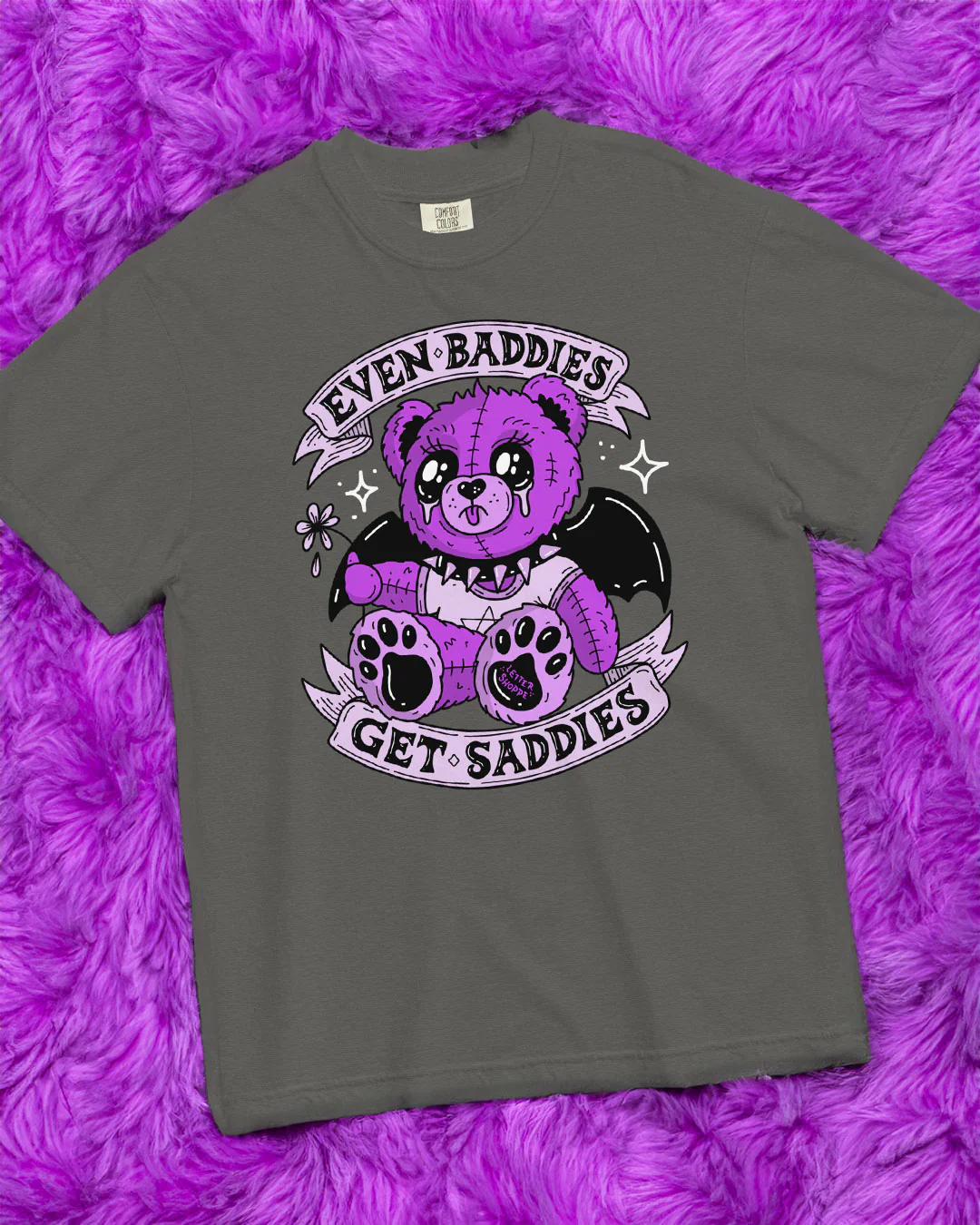 Even Baddies Get Saddies: Mental Health Graphic T-Shirt - Image 7