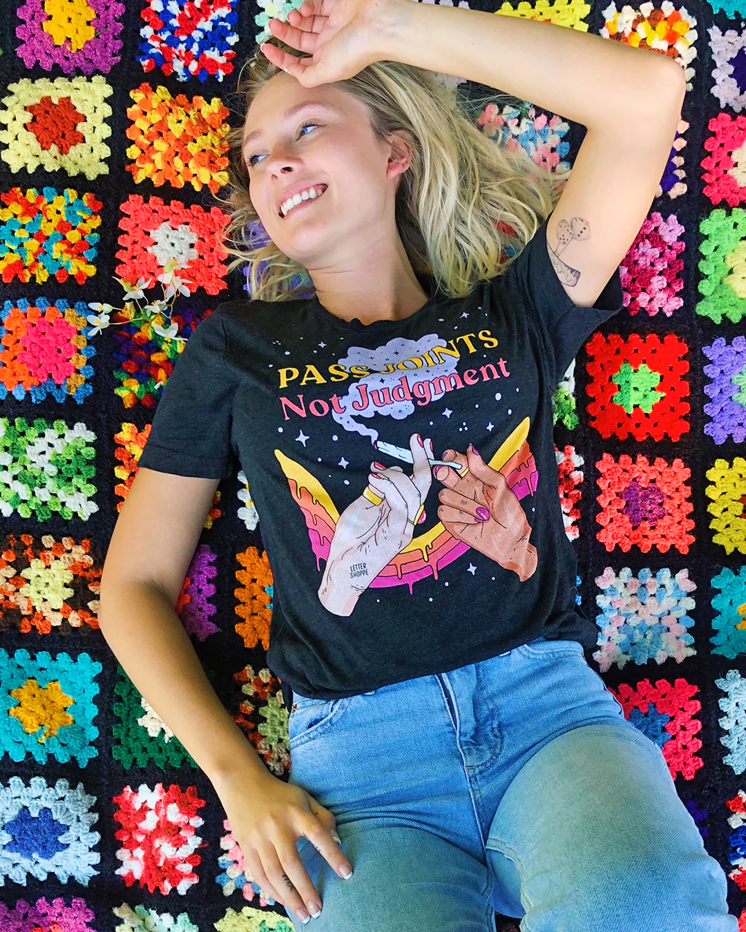 Pass Joints Not Judgement: 420 Graphic Tee - Image 3